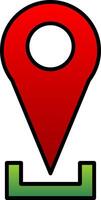 Location Pin Line Filled Gradient  Icon vector