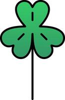 Clover Line Filled Gradient  Icon vector