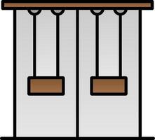 Swing Line Filled Gradient  Icon vector