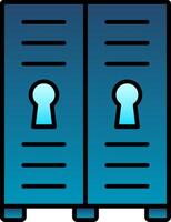 Lockers Line Filled Gradient  Icon vector