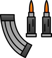 Ammunition Line Filled Gradient  Icon vector