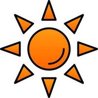 Sun Line Filled Gradient  Icon vector