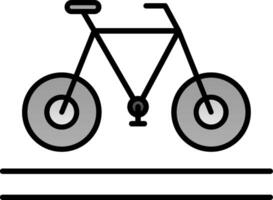 bicicleta línea lleno degradado icono vector