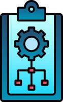Planning Line Filled Gradient  Icon vector