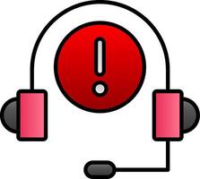 Help Line Filled Gradient  Icon vector