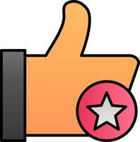Review Line Filled Gradient  Icon vector