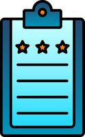 Evaluation Line Filled Gradient  Icon vector