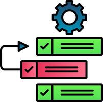 Backlog Line Filled Gradient  Icon vector