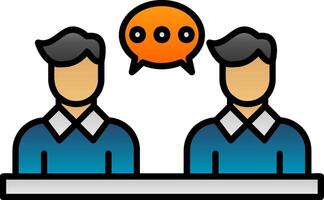 Business Meeting Line Filled Gradient  Icon vector