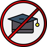 No Education Line Filled Gradient  Icon vector