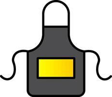Apron Line Filled Gradient  Icon vector