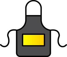 Apron Line Filled Gradient  Icon vector