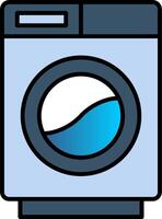 Washing Machine Line Filled Gradient  Icon vector