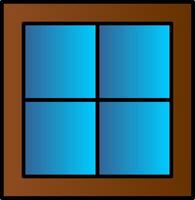 Window Line Filled Gradient  Icon vector
