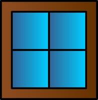 Window Line Filled Gradient  Icon vector