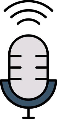 Voice Assistant Line Filled Gradient  Icon