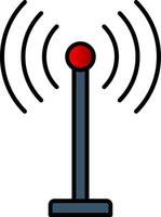 antena línea lleno degradado icono vector