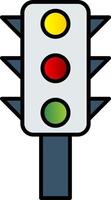 Traffic Control Line Filled Gradient  Icon vector