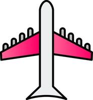 Airplane Line Filled Gradient  Icon vector