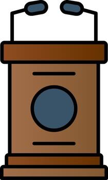 Lectern Line Filled Gradient  Icon vector