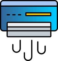 Air Conditioner Line Filled Gradient  Icon vector