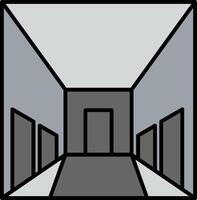 Hallway Line Filled Gradient  Icon vector