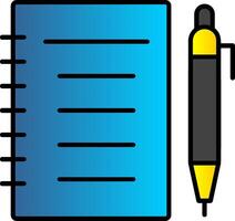 Notebook Line Filled Gradient  Icon vector