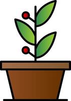 plantas línea lleno degradado icono vector