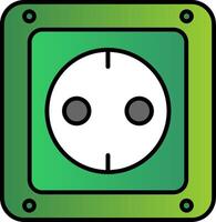 Socket Line Filled Gradient  Icon vector