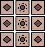Tiles Line Filled Gradient  Icon vector