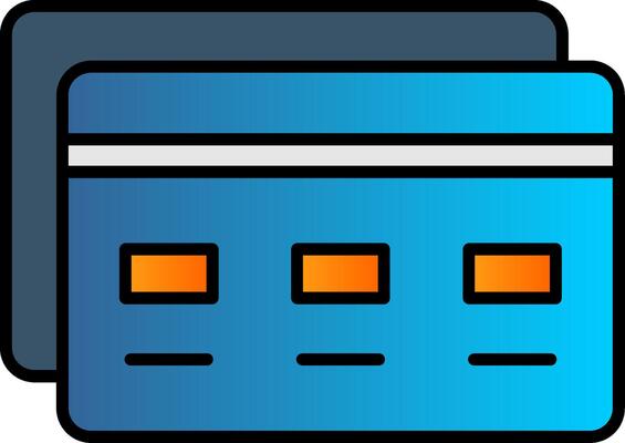 Bank Card Line Filled Gradient  Icon