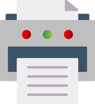 Printer Flat Gradient  Icon vector