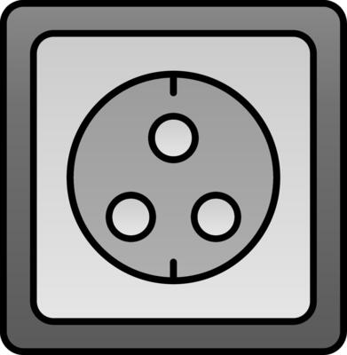 Wall Socket Line Filled Gradient  Icon