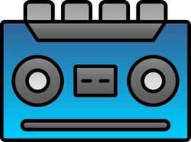 Cassette Recorder Line Filled Gradient  Icon vector