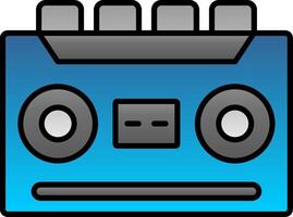 Cassette Recorder Line Filled Gradient  Icon vector