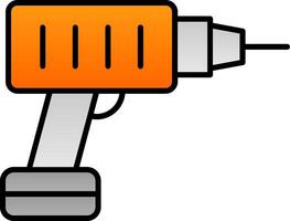Hammer Drill Line Filled Gradient  Icon vector