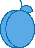 Plum Filled Blue  Icon vector