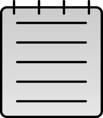 Note Line Filled Gradient  Icon