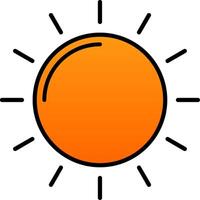 Sun Line Filled Gradient  Icon vector