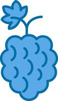 Raspberries Filled Blue  Icon vector