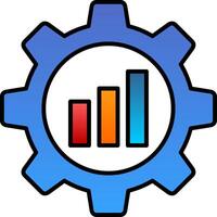 Productivity Line Filled Gradient  Icon vector