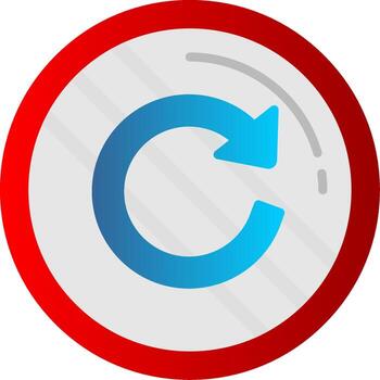 Reload Flat Gradient  Icon vector