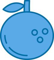 Clementine Filled Blue  Icon vector