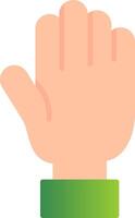 Hand Flat Gradient  Icon vector