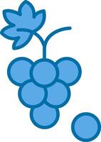 Grapes Filled Blue  Icon vector