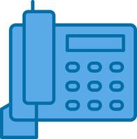Telephone Filled Blue  Icon vector