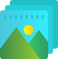 Picture Flat Gradient  Icon vector