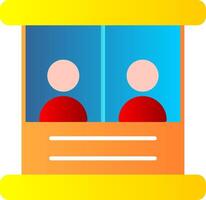 Ticket Box Flat Gradient  Icon vector