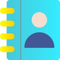 Contact Book Flat Gradient  Icon vector