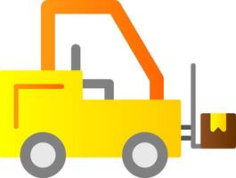 Forklift Flat Gradient  Icon vector